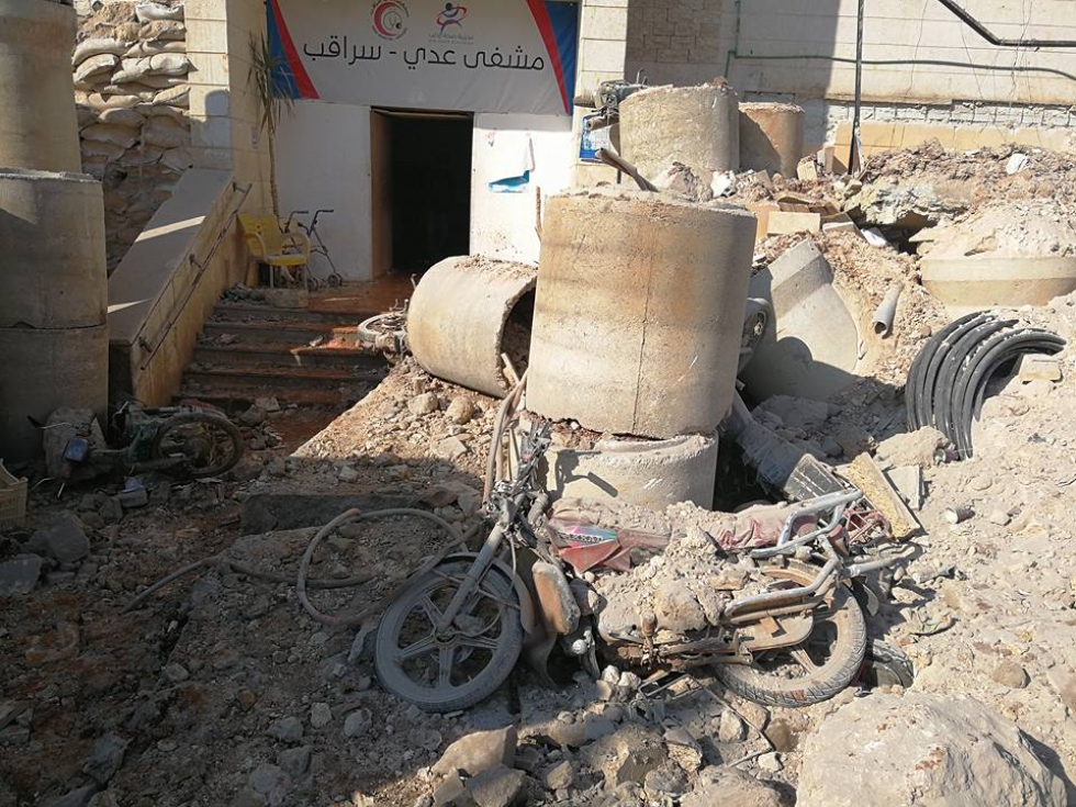 أدانت منظمة "أطباء بلا حدود" يوم أمس القصف الجوي الذي استهدف مشفى تدعمه في مدينة سراقب