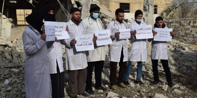 أطباء من غوطة دمشق يشاركون في حملة "أنقذوا الغوطة"