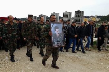 من تشييع اللواء "أحمد محمد حسينو" في بلدة "الزقزقانية"
