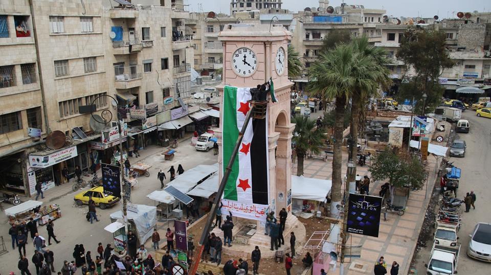 مظاهرات شعبية وسط محافظة إدلب تضامناً مع غوطة دمشق