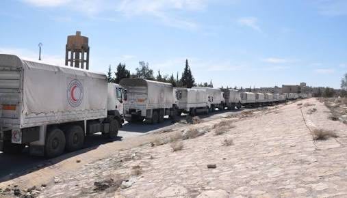 الأمم المتحدة تدخل قافلة مساعدات إنسانية إلى ريف حمص المحاصر
