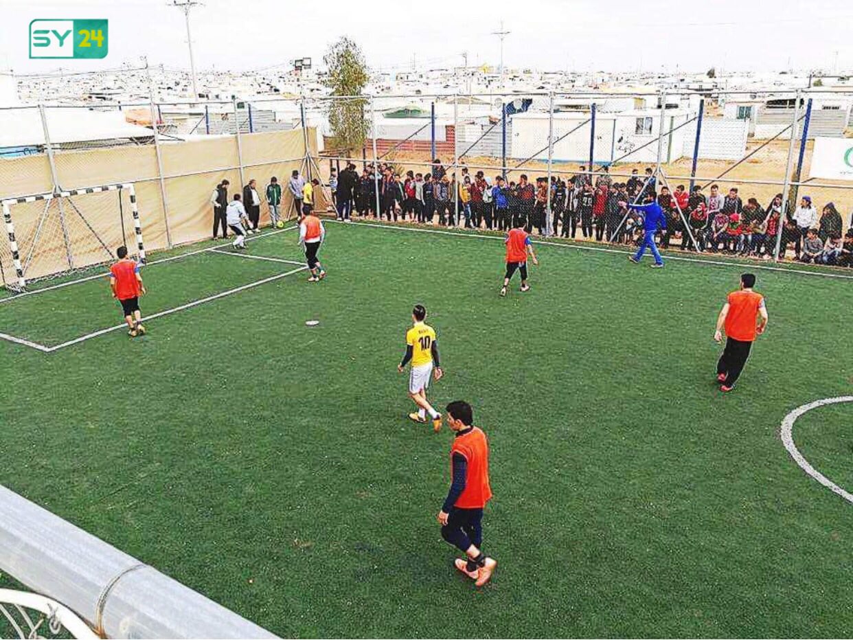 الملاعب الرياضية متنفس للاجئين السوريين في "الزعتري"