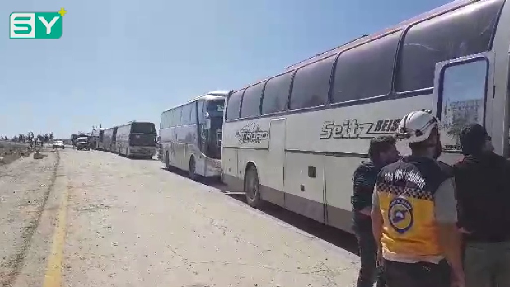 وصول قافلة دوما الثالثة إلى مدينة الباب بحلب