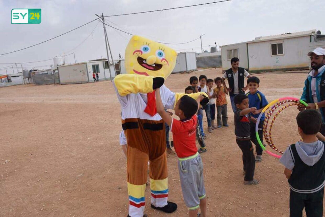 "اللعب بالهواء الطلق" مشروع ترفيهي لأطفال مخيم الزعتري