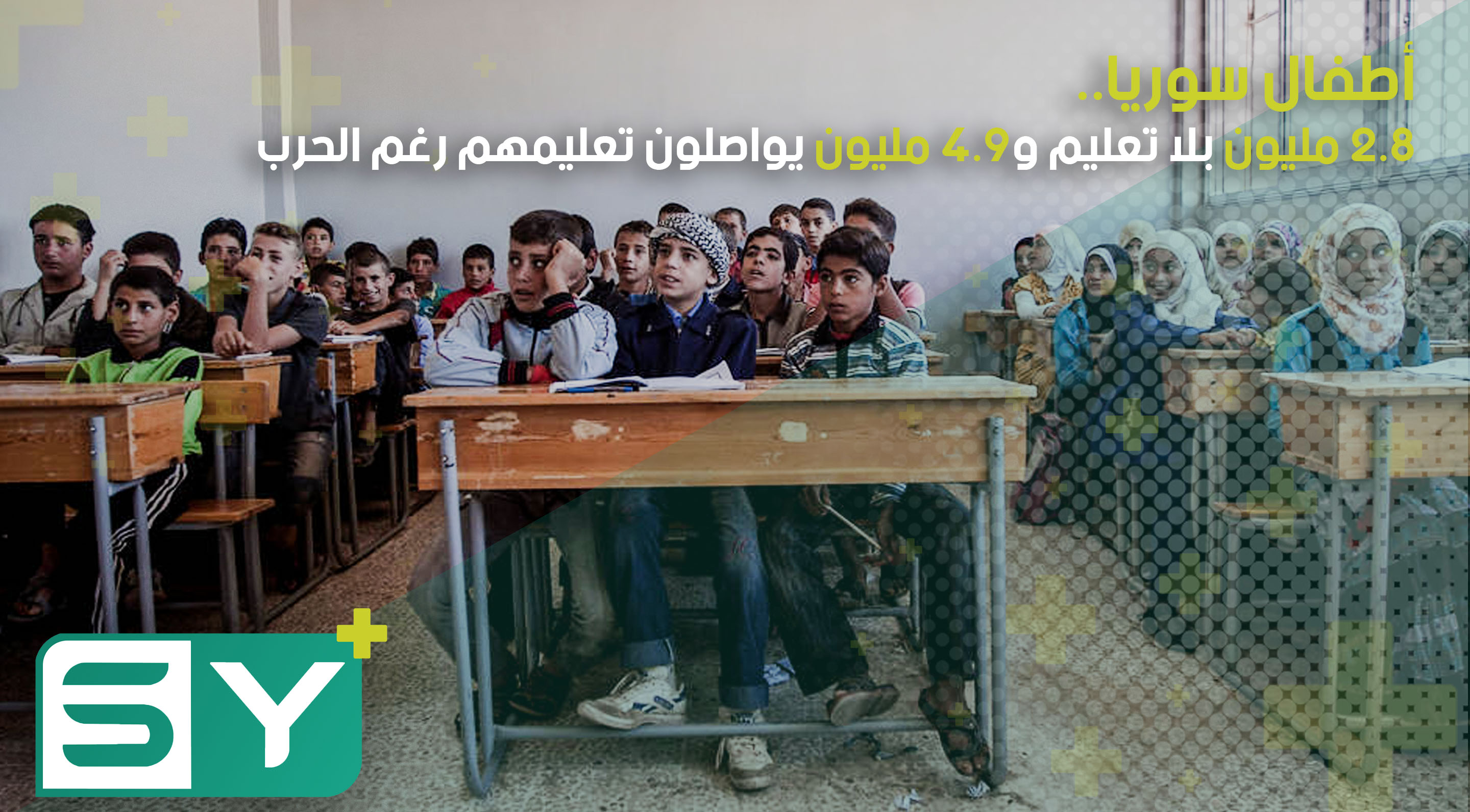 أطفال سوريا..2.8 مليون بلا تعليم و4.9 مليون يواصلون تعليمهم رغم الحرب