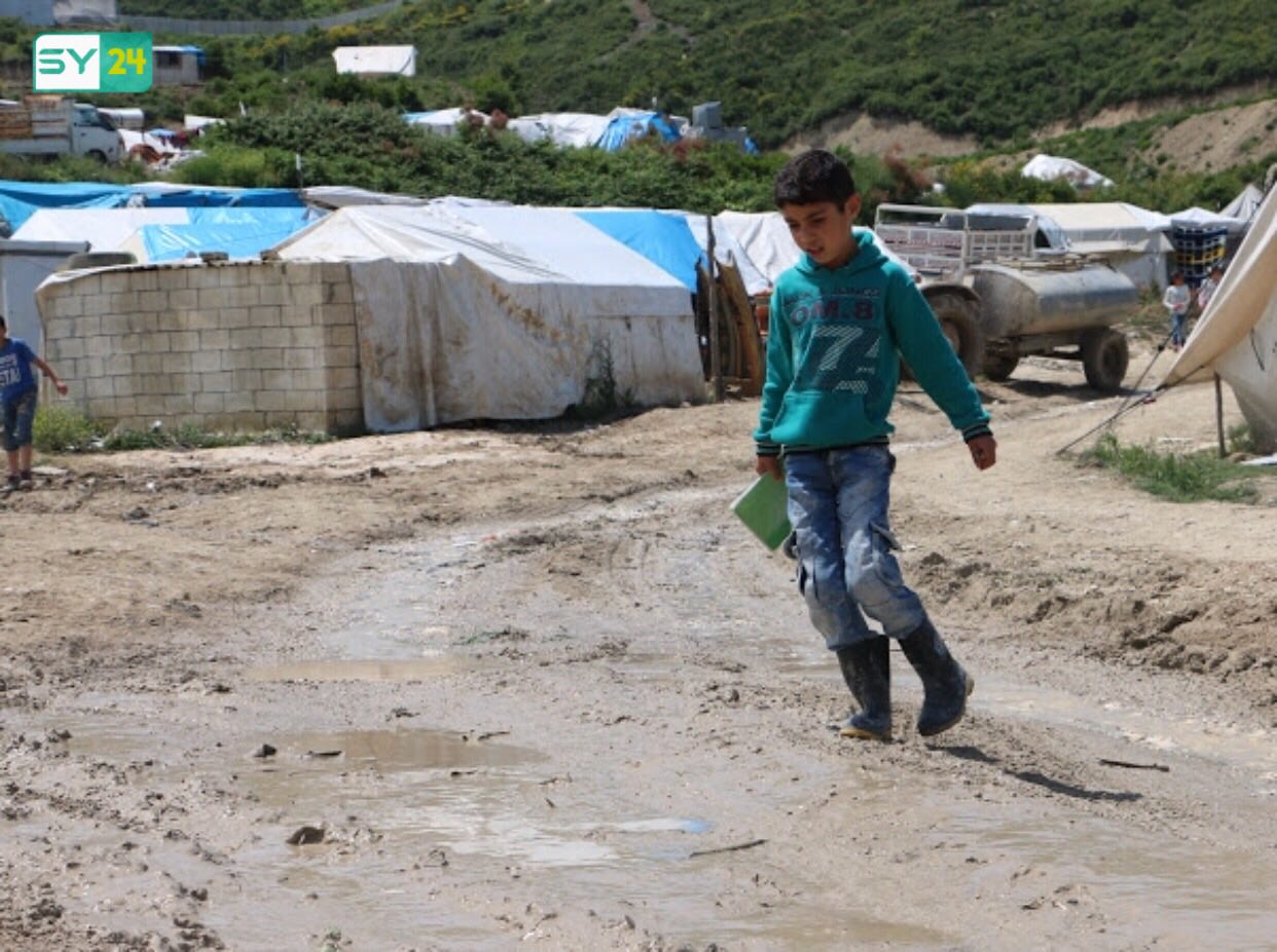 مخيمات النزوح في ريف اللاذقية