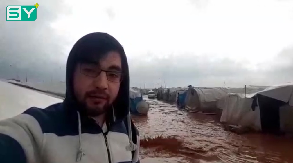 مراسل SY+: حالة مأساوية يعيشها النازحون في ريف حلب بعد العاصفة المطرية