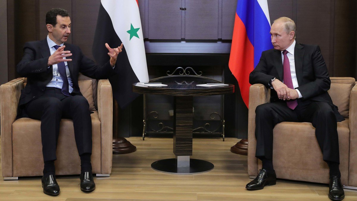 الرئيس الروسي فلاديمير بوتين ورئيس النظام السوري بشار الأسد