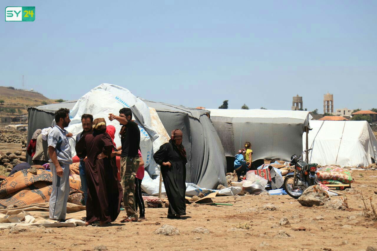 عدسة SY24 ترصد الأوضاع المأساوية التي يعيشها النازحون قرب الجولان
