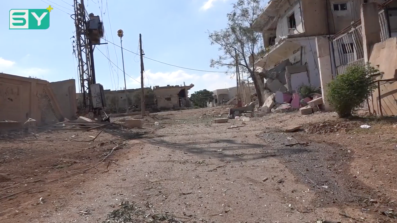شاهد الدمار الذي سببه القصف الروسي على بلدة الكرك الشرقي في درعا