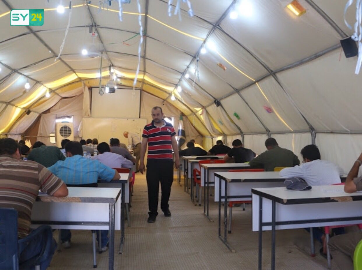 رصد جانب من امتحانات الطلاب في معهد إعداد المدرسين شمال حلب