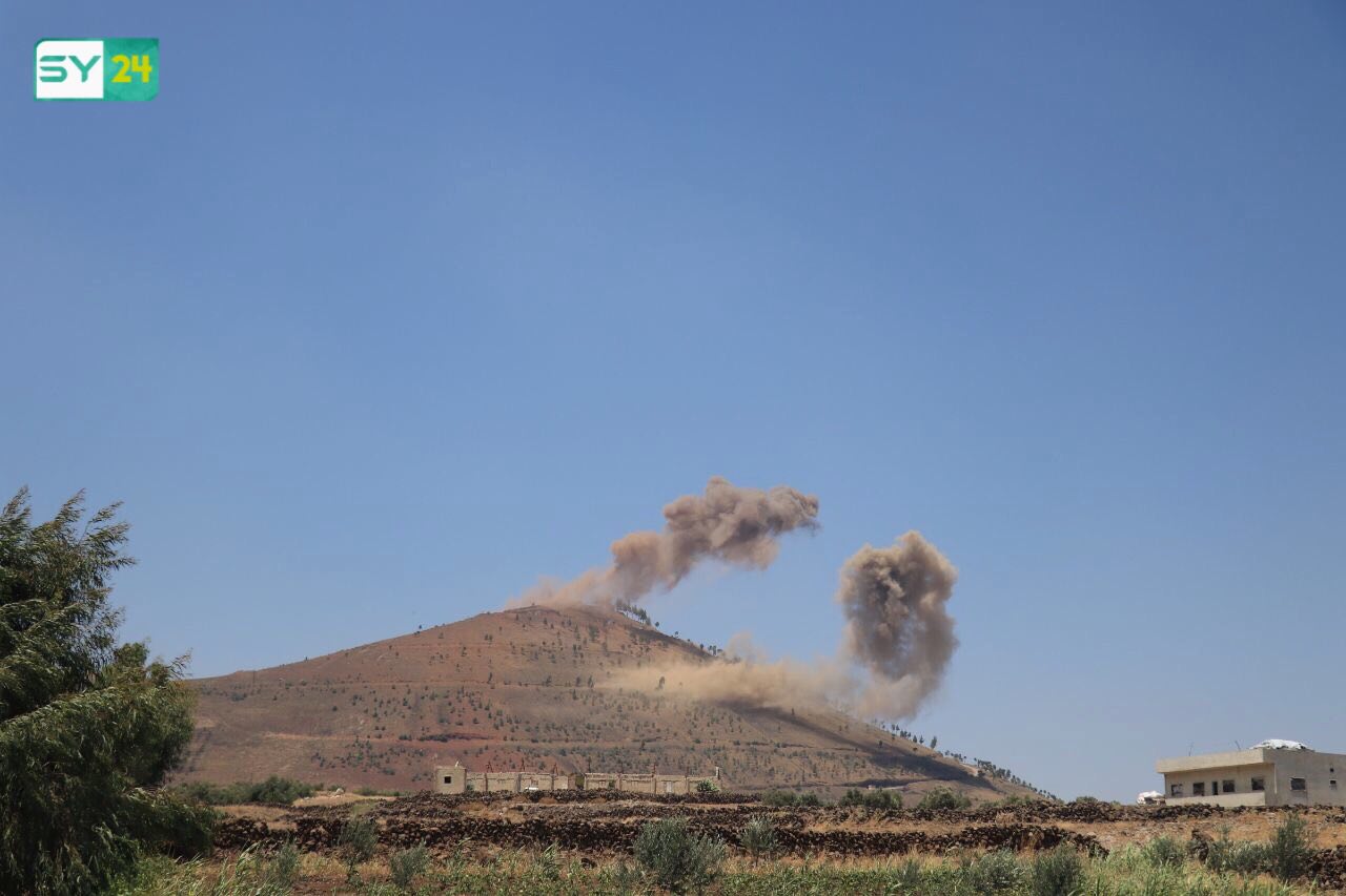 قوات النظام وحلفائها تقصف تل الحارة في درعا