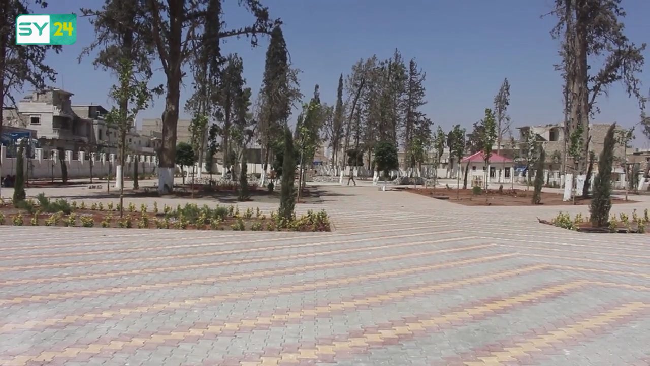 إنشاء أكبر حديقة في مدينة الباب بريف حلب