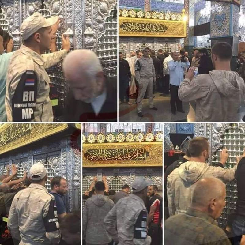 جنود روس يزورون مقام السيدة زينب في دمشق