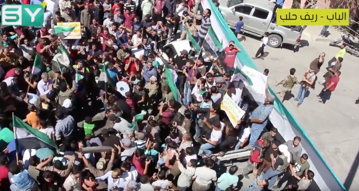 من مدينة الباب في ريف حلب.. الأسد وروسيا وإيران هم مصدر الإرهاب الأول