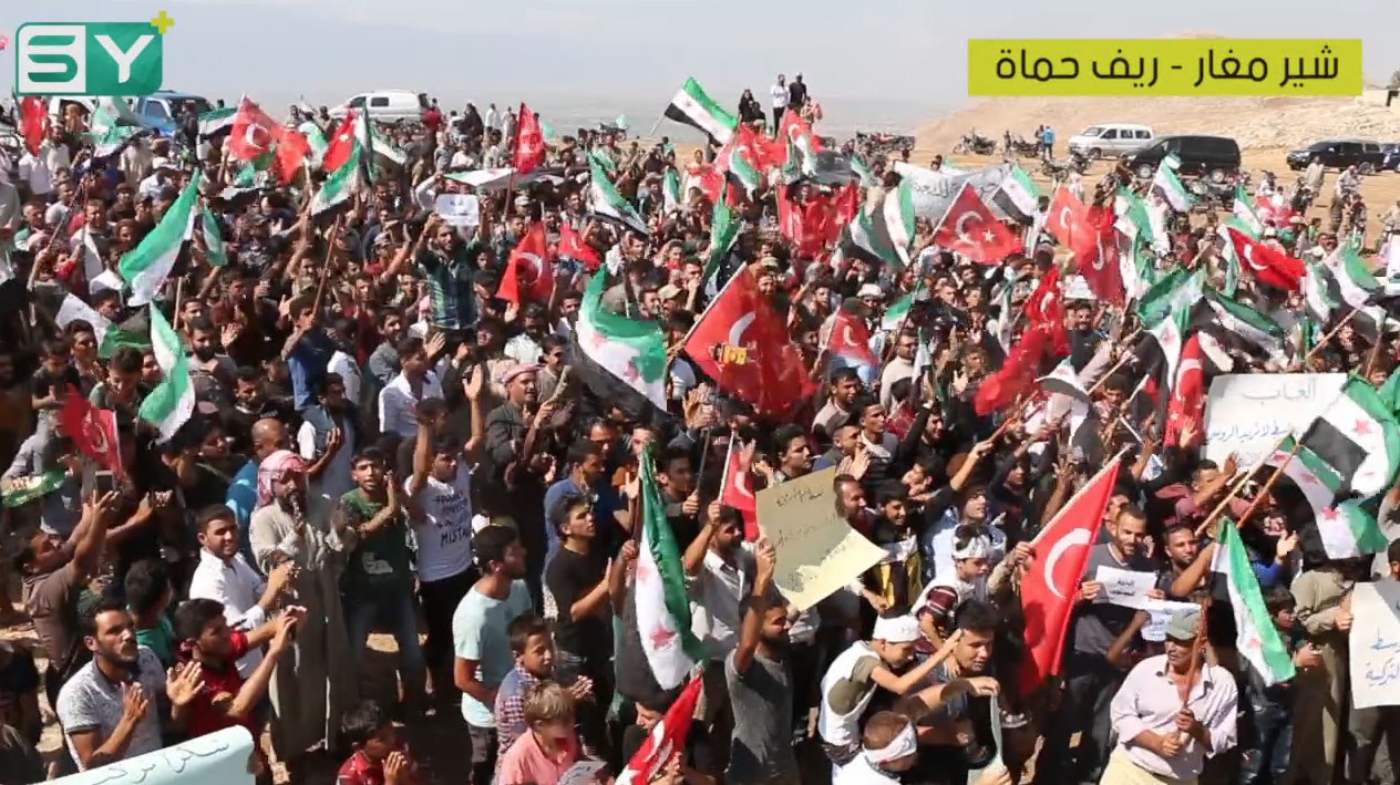 مظاهرة في بلدة “شير مغار” بريف حماة في جمعة “الأسد مصدر الإرهاب”