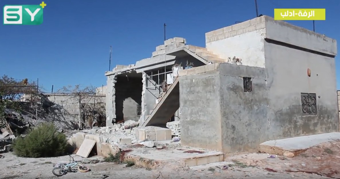 آثار الدمار في بلدة الرفة بريف إدلب الذي خلفه قصف النظام السوري