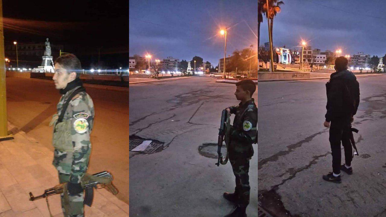 خوفا من إسقاطه أو إهانته.. النظام يعين حراس لحماية تمثال الأسد بدرعا!