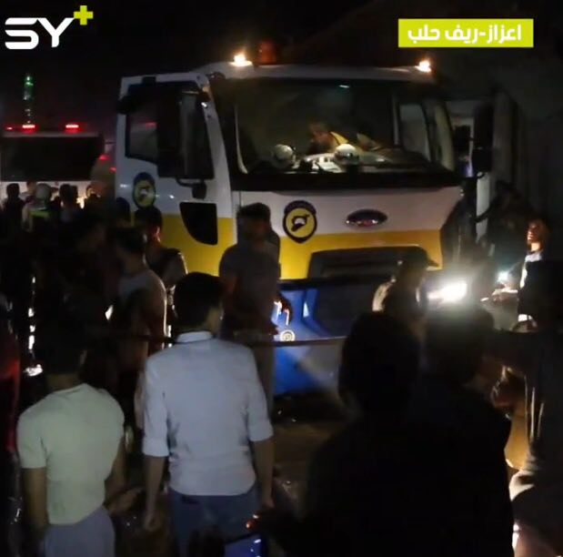 ارتفاع حصيلة ضحايا تفجير  السيارة المفخخة في مدينة إعزاز بريف حلب إلى 14 قتيلاً وعشرات الجرحى