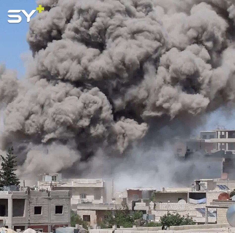 قصف جوي متواصل على مدينة كفرنبل بريف إدلب