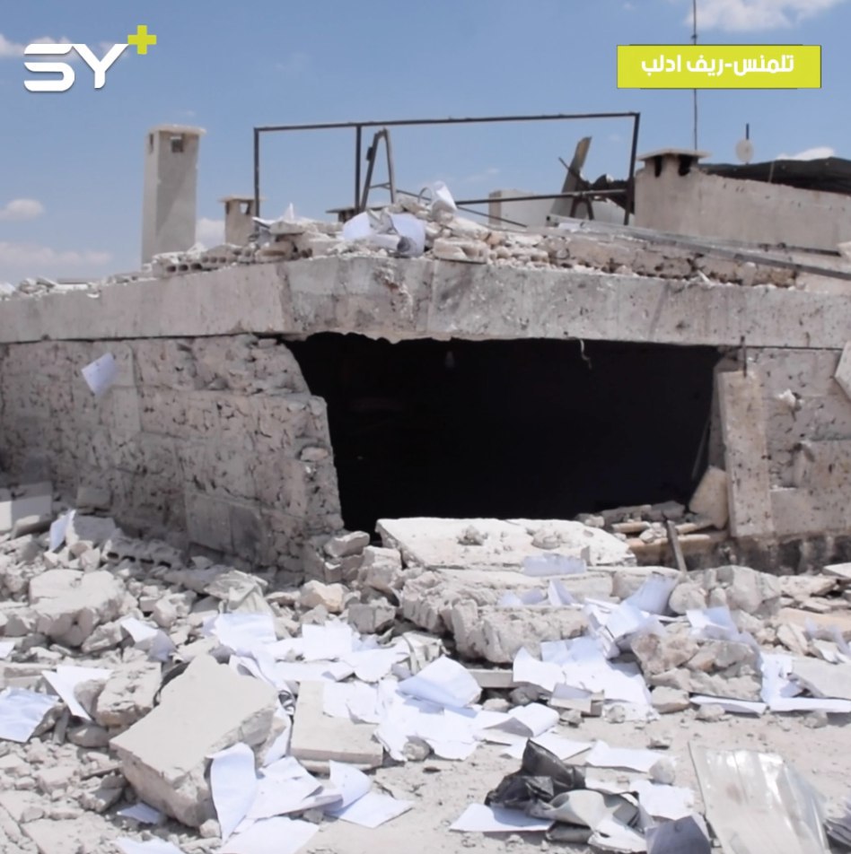 خروج مشفى الرحمة في بلدة تلمنس بريف إدلب عن الخدمة جراء غارات جوية من قبل الطيران الحربي