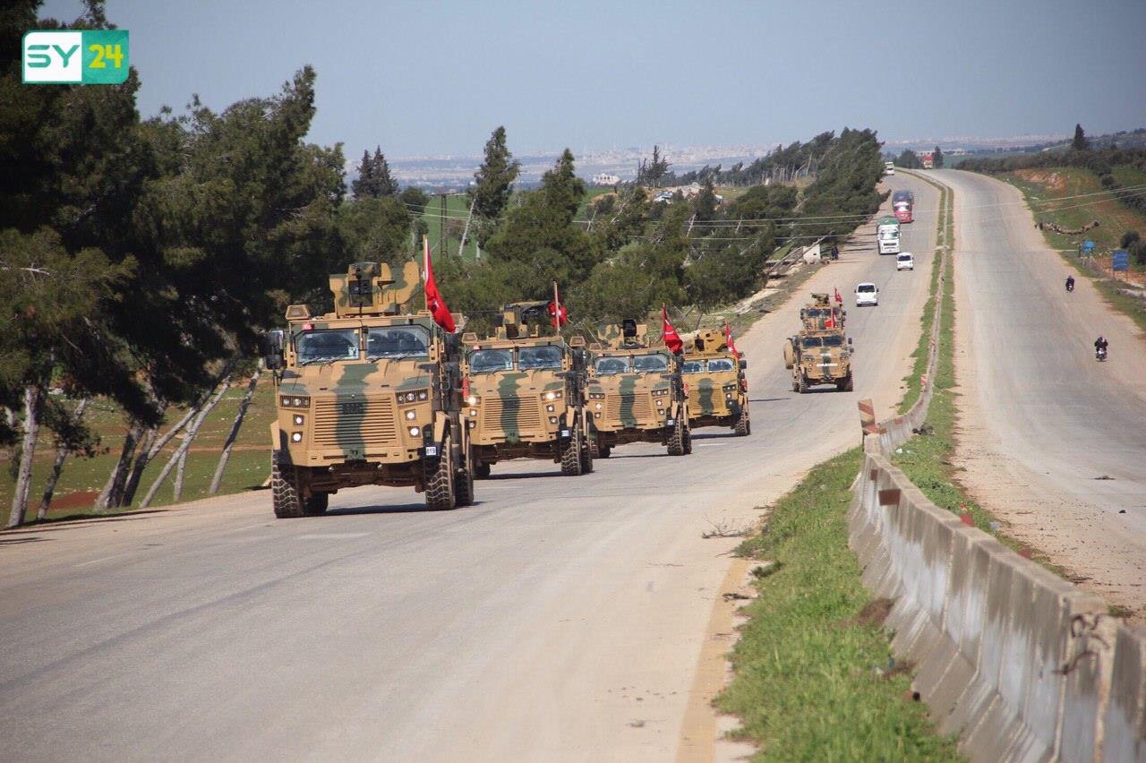 9 أرتال عسكرية تركية تدخل إلى ريف إدلب الجنوبي