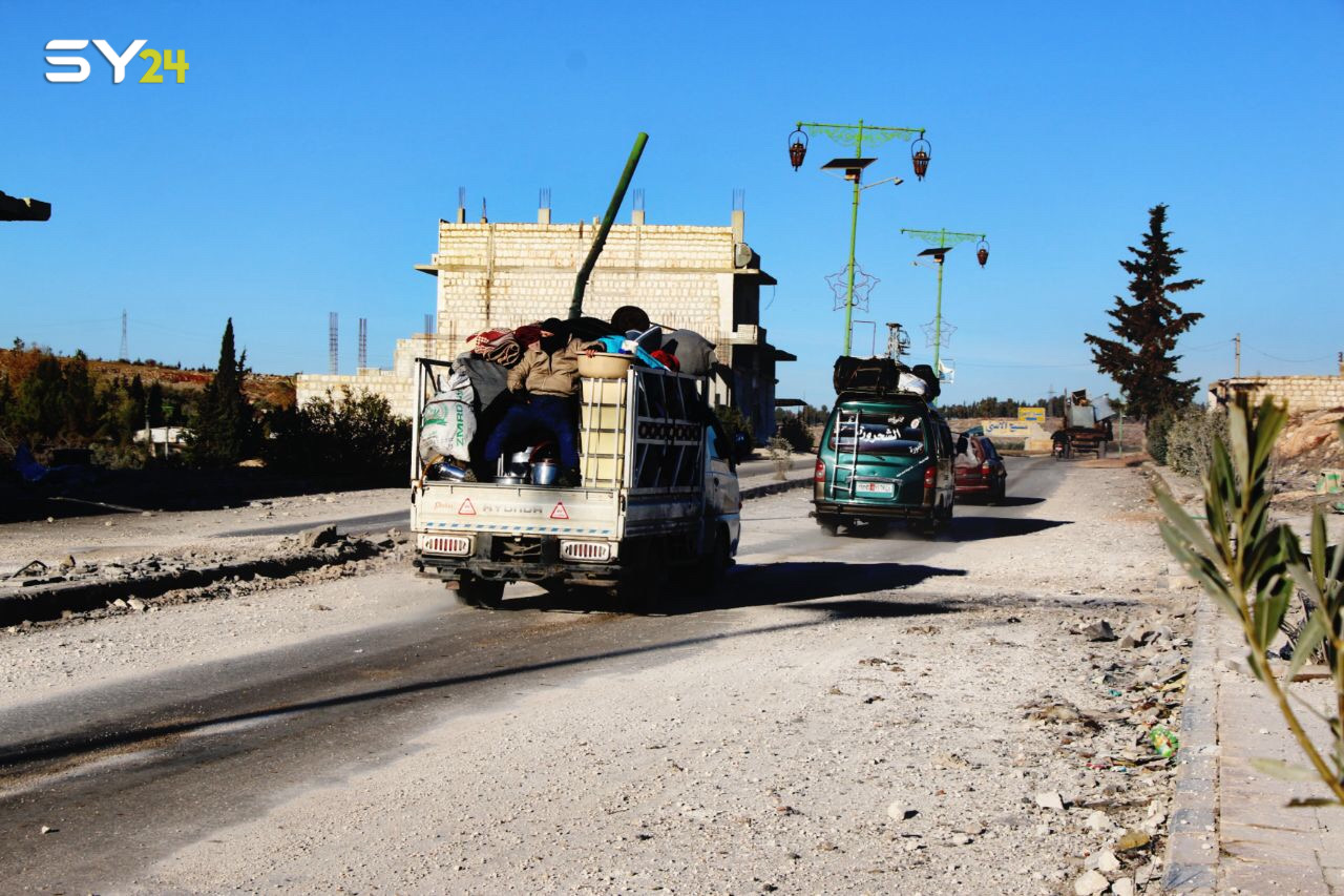 تقدم جديد للنظام وحركة نزوح واسعة للمدنيين من ريف إدلب الجنوبي