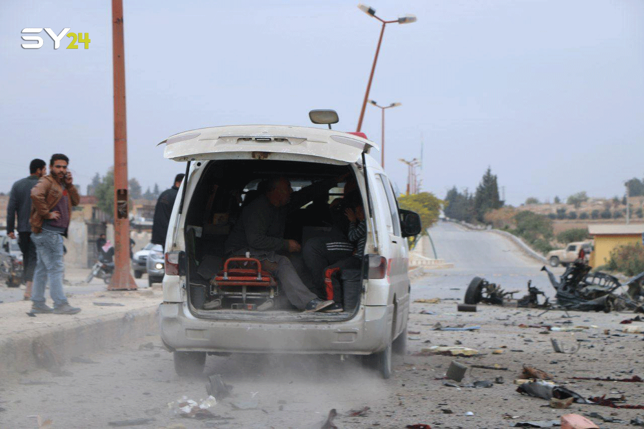 جرحى بينهم أطفال بانفجار عبوة ناسفة في عفرين بريف حلب