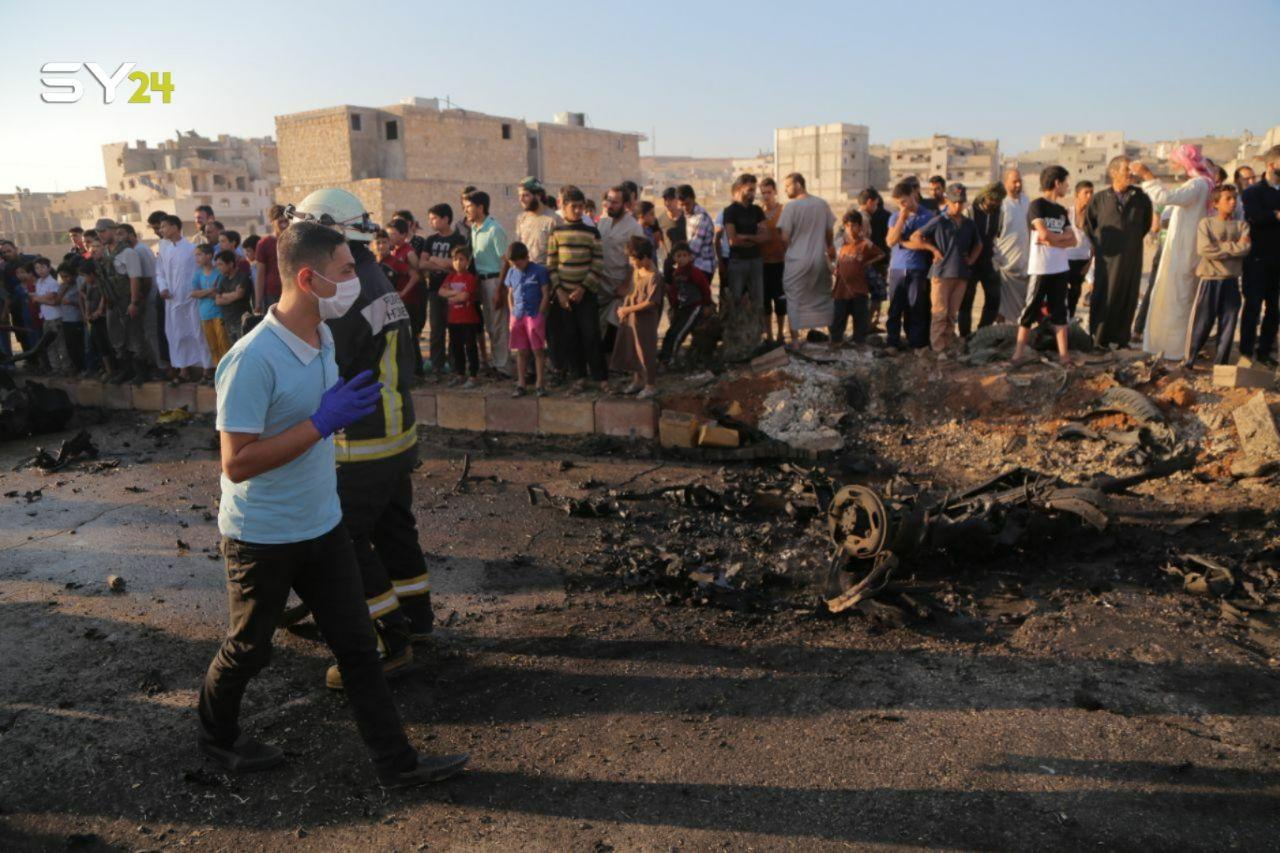 إصابة 4 مدنيين بانفجار مفخخة في الباب شرقي حلب