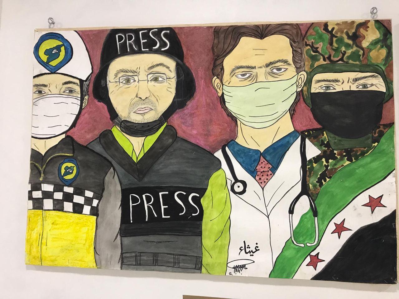 رسومات مؤثرة تنتهي بطبيب في سجون تحرير الشام!