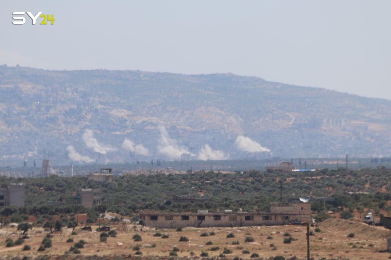 النظام يمطر جبل الزاوية بالقذائف والصواريخ ويوقع قتيل وجرحى