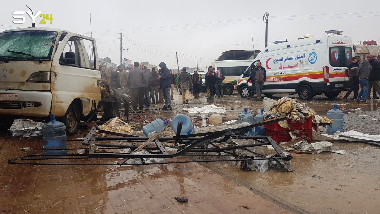 جرحى بانفجار عنيف هزّ سوق سجو بريف حلب الشمالي 