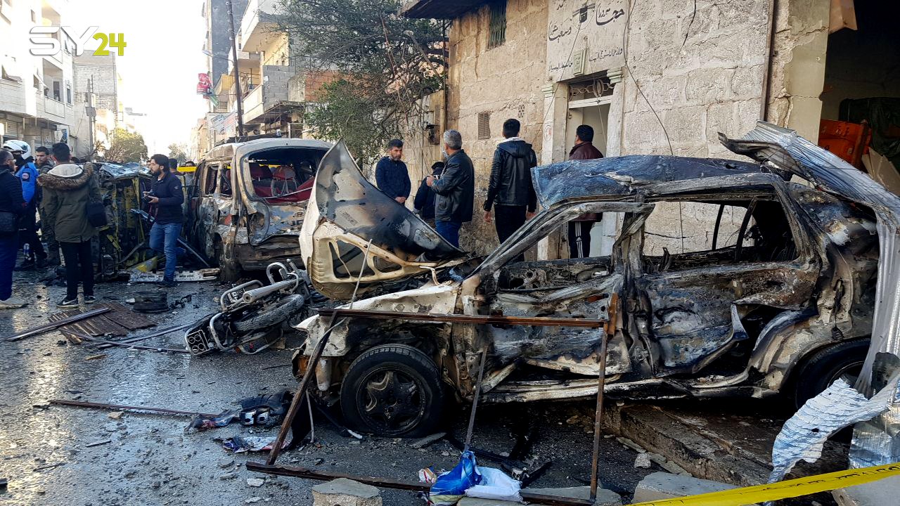 أعزاز.. قتلى وجرحى بانفجار مفخخة بالقرب من مبنى الحكومة المؤقتة