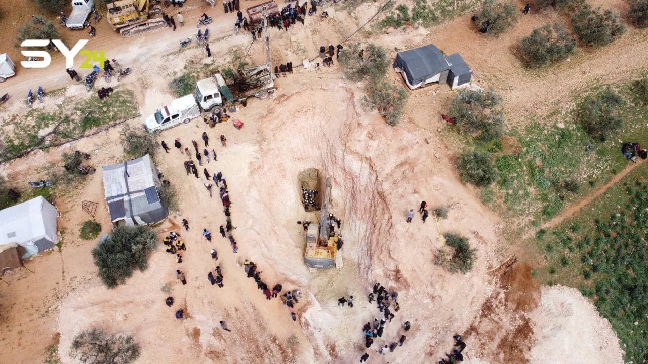 إدلب.. نهاية قاسية لطفل سقط في بئر قبل أيام (صور)