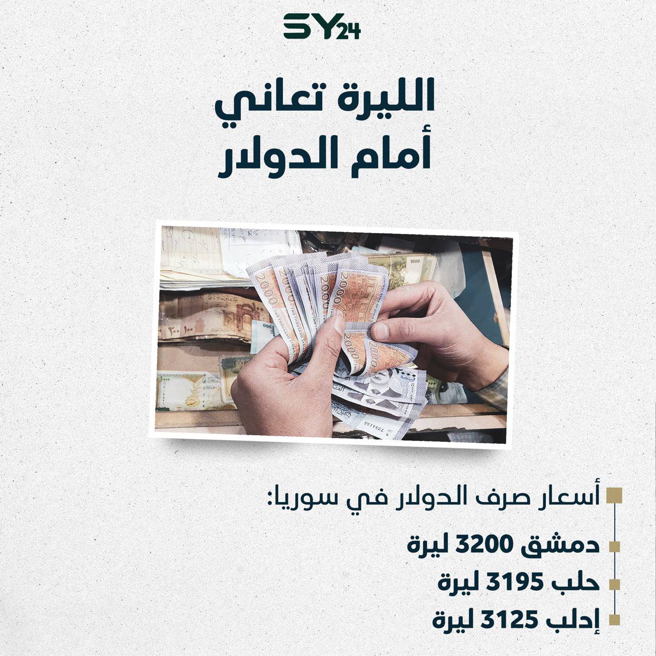 الليرة تعاني أمام الدولار