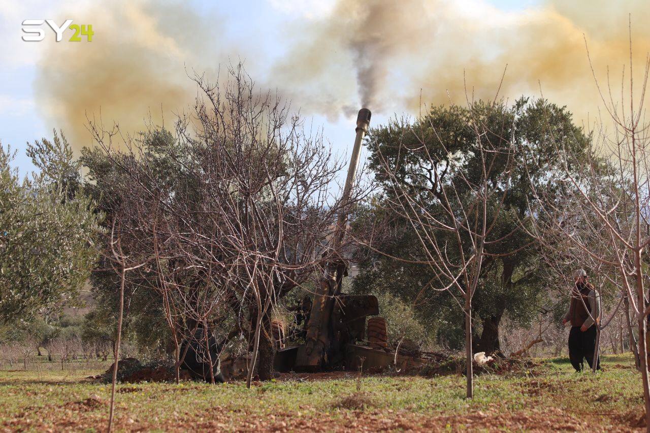 تدمير مواقع استخدمها جيش النظام في قصف الشمال السوري