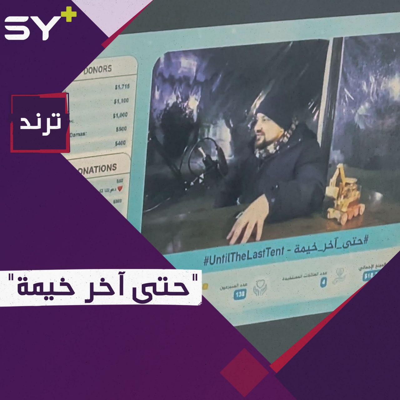 حملة فريق “ملهم التطوعي” تقترب من المليون دولار لمساعدة النازحين