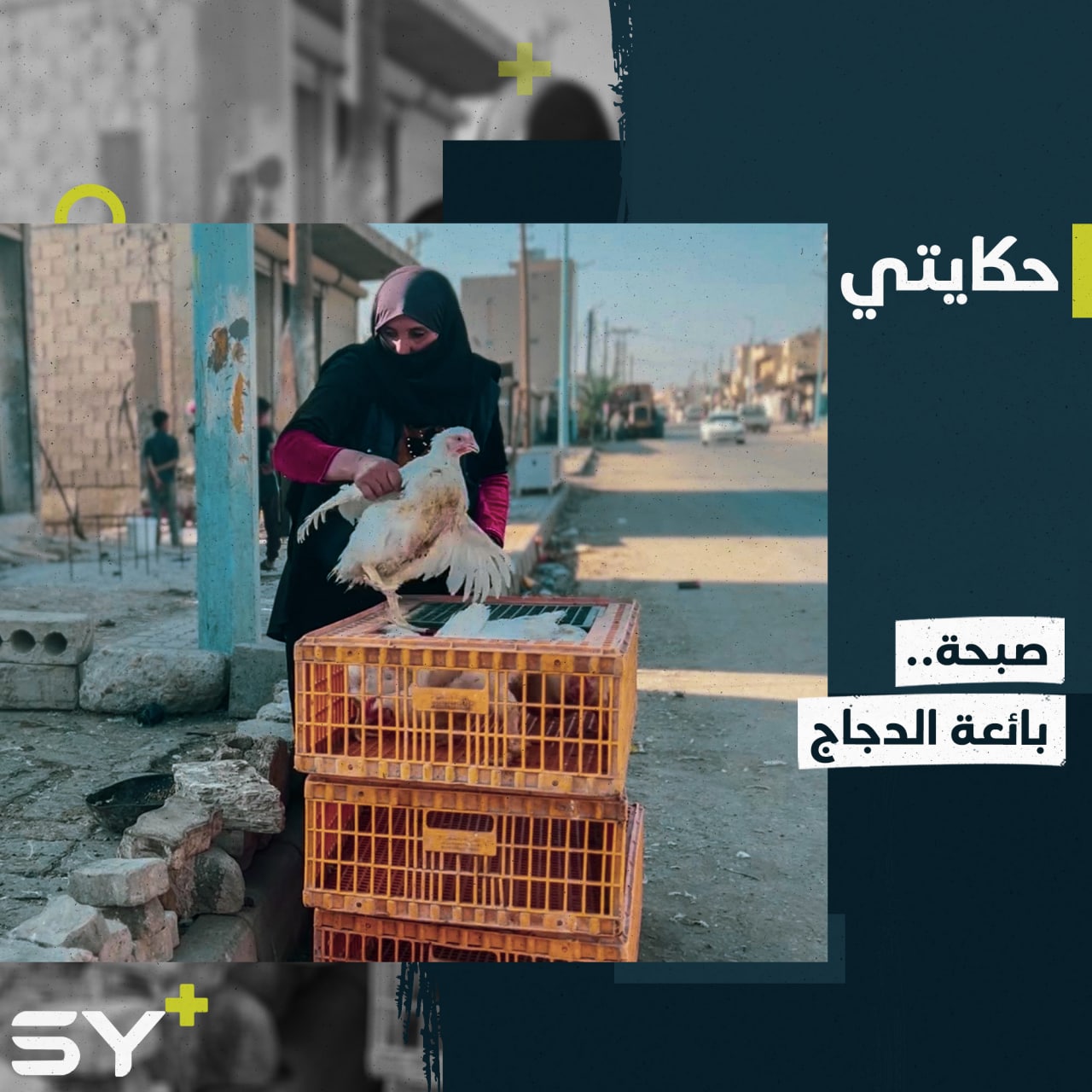 صبحة امرأة تكافح لأجل عائلتها تعمل في مهنة بيع الدجاج بدير الزور