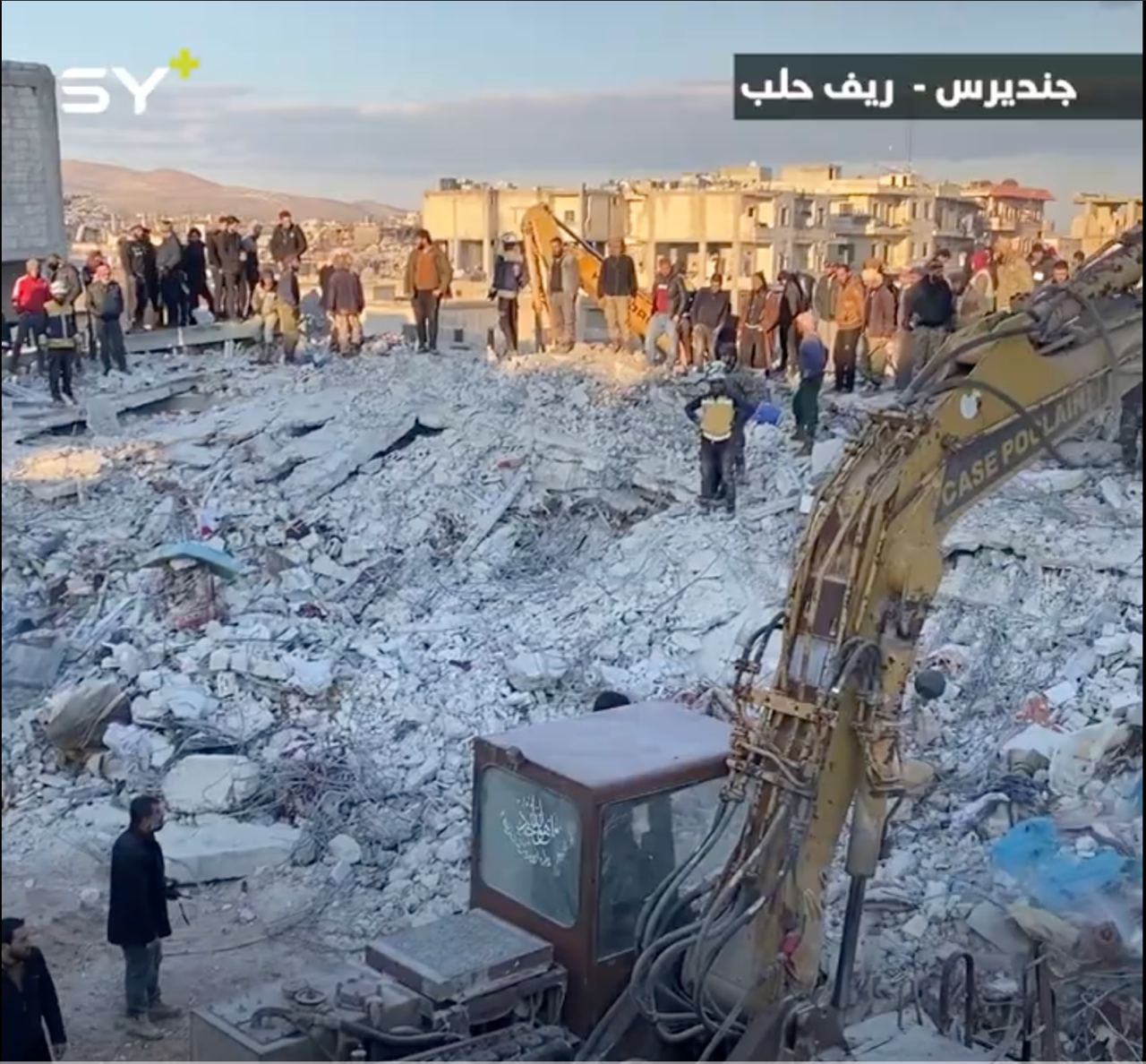 آثار الزلزال المدمّر في ناحية جنديرس بريف حلب