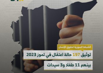 197 حالة اعتقال خلال تموز الماضي