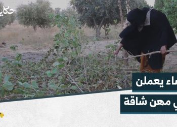 بعد رحلة صعبة في مخيم الهول، تعمل أم حمزة بمهن مختلفة لأجل لقمة العيش