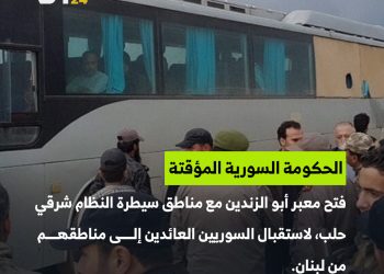 فتح معبر أبو الزندين لاستقبال العائدين من لبنان