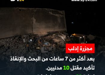 الحصيلة النهائية للغارات الروسية على منشرة أخشاب في إدلب