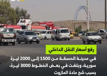 ارتفاع في أجور النقل بالحسكة