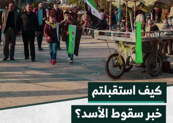 أين كنت وكيف سمعت بسقوط نظام بشار الأسد؟  شو كان شعورك؟ بجملة واحدة