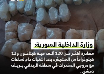 ضبط كميات كبيرة من المواد الممنوعة بريف دمشق