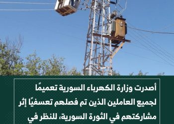 وزارة الكهرباء تقرر إعادة العاملين المفصولين تعسفيًا