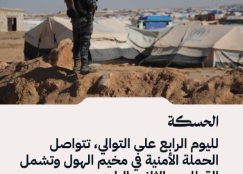 استمرار الحملة الأمنية في مخيم الهول