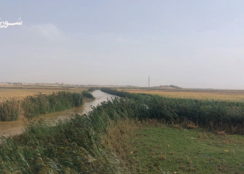 نهر البليخ يبتلع أراضي قرية الرقة السمرة