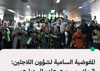 المفوضية السامية لشؤون اللاجئين: 3 ملايين سوري عادو إلى ديارهم خلال عام